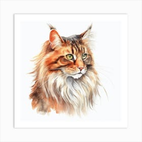 Oriental Longhair Cat Portrait 1 Art Print