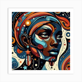 Selindara Celestial Portrait Art Print