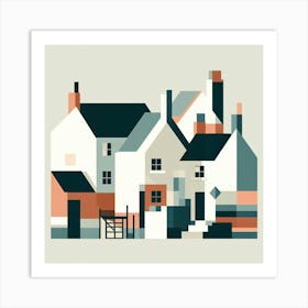 House In The Village Art Print