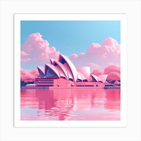 Pink Sydney Opera House Art Print