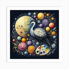 Bird Crane Art Print