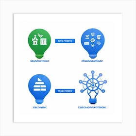 Conceptual Icons Depicting Business Decision Making Process From Strategic Planning To Final Approva 2 1 Art Print