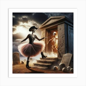 Skeleton Dancer 4 Art Print