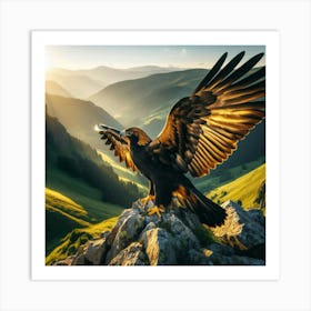 Eagle In Flight 3 Art Print