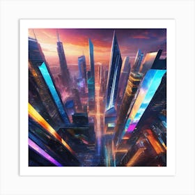 Futuristic City 83 Art Print