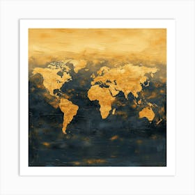 World Map Art 16 Art Print