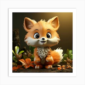 Cute Fox 2 Art Print