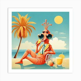 Shrimp On The Beach Art Print