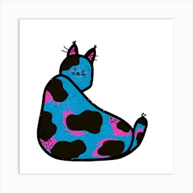 Blue Cat Art Print