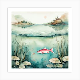 Fish In The Water Art Print