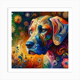 Dog Painting Art Print