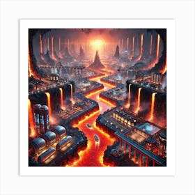 Lavaflow Canals Art Print