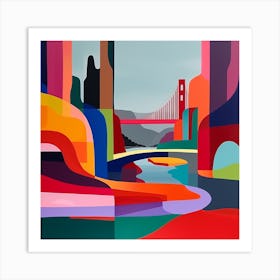 Abstract Travel Collection San Francisco Usa 5 Art Print