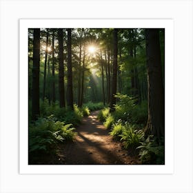 Sunrise In The Forest 17 Art Print