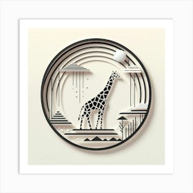 Minimalism, Giraffe 5 Art Print