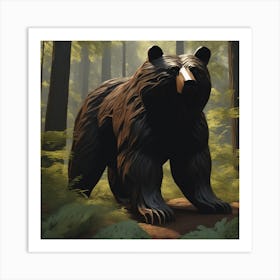 Bear In Forest By Jacob Lawrence And Francis Picabia Perfect Composition Beautiful Detailed Intri Art Print