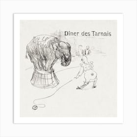 Menu From The Dinner Tarnais (Dîner Des Tarnais), (1896), Henri de Toulouse-Lautrec Art Print