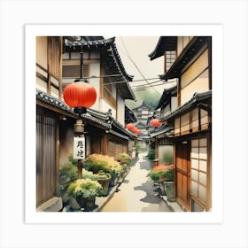 Kyoto Alley 13 Art Print