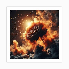 Abstract Rose In The Clouds Art Print