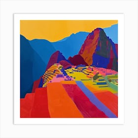 Abstract Travel Collection Machu Picchu Peru 3 Art Print