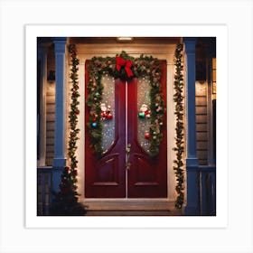 Christmas Door 128 Art Print