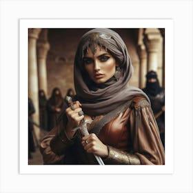 Turkish Woman With Sword Art Print