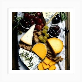 Cheese Platter Art Print