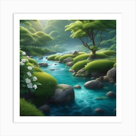 River In The Forest 56 Art Print