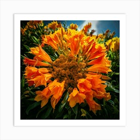 Firefly Bold And Bright Floral Display Vibrant Flowers With High Contrast For A Striking Appearance (11) Art Print