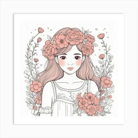 A flower girl 6 Art Print