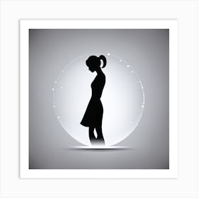 Silhouette Of A Woman 2 Art Print