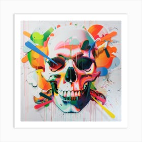 Skull Painting 40 Art Print