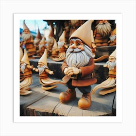 Gnome Figurines Art Print