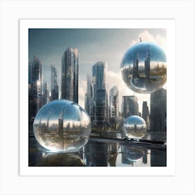 Futuristic Cityscape 97 Art Print