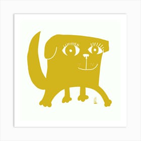 Strange Yellow Dog Art Print