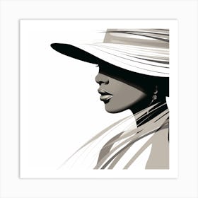 Woman In Hat 1 Art Print