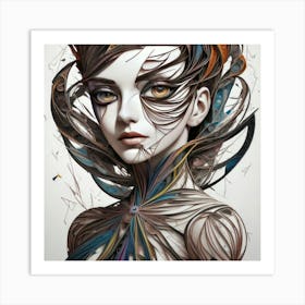 Abstract Girl (24) Art Print