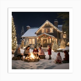 Leonardo Diffusion Xl A Cozy Winter Wonderland With Twinkling 0 Art Print