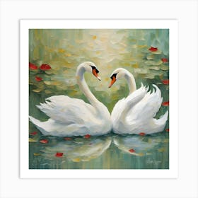 Love Swans Art Print