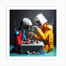 Lego Robots 1 Art Print