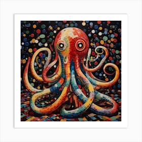 Mosaic Octopus Art Print