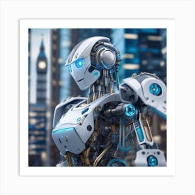 Futuristic Robot 31 Art Print