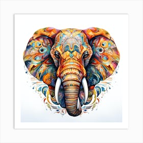 Elephant Series Artjuice By Csaba Fikker 039 Art Print