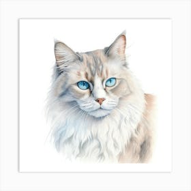 Neva Masquerade Cat Portrait 2 Art Print