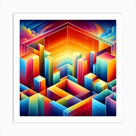 Abstract Cityscape 17 Art Print