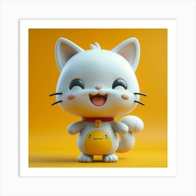 Kawaii Cat 3 Art Print