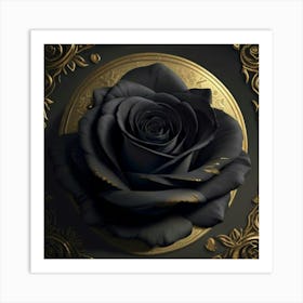 Black Rose Art Print