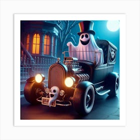 Ghost In A Car 5 Art Print