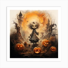 Halloween Girl 1 Art Print