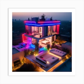 Modern House In Mexico City Art Print